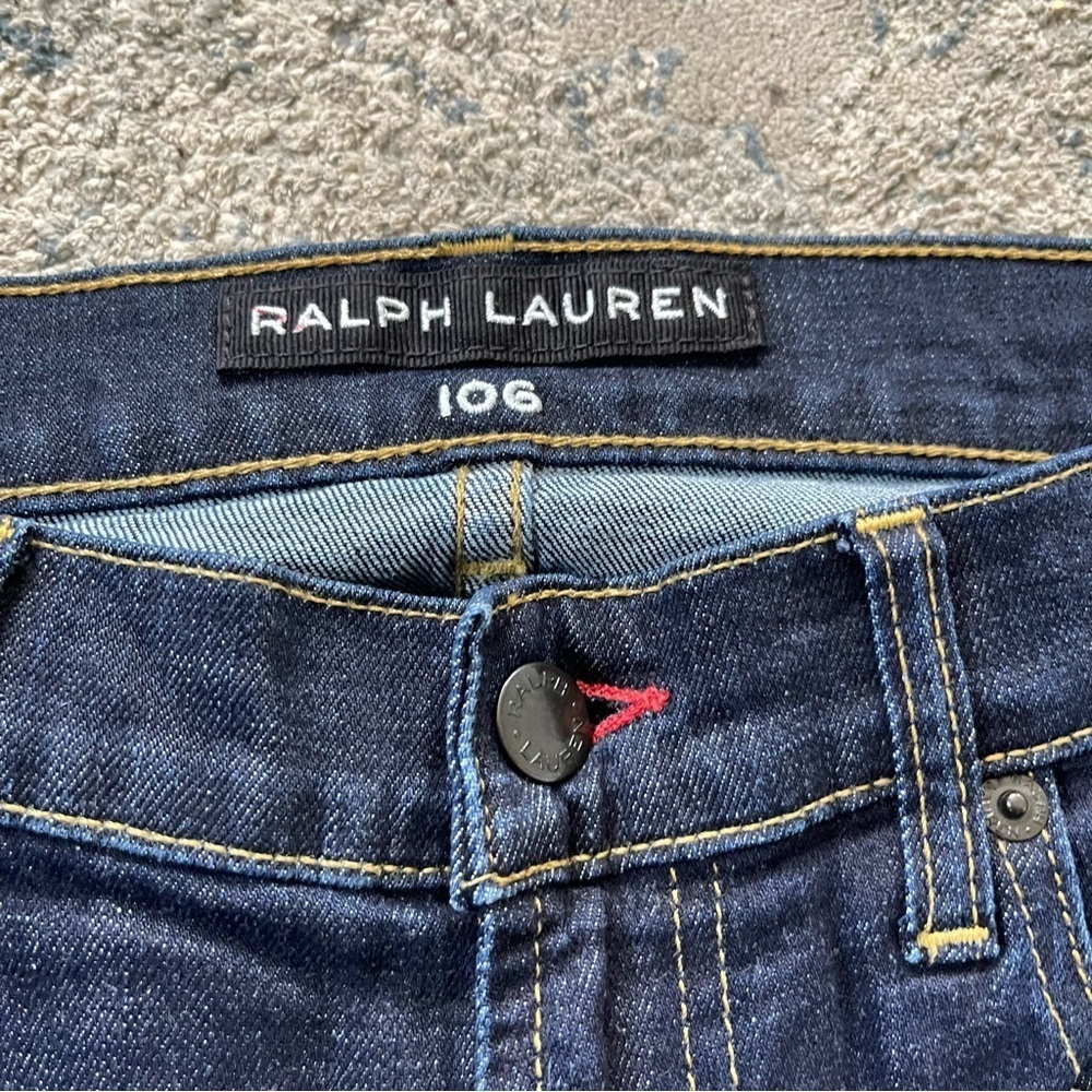 Ralph Lauren Dark Blue Wash 106 Flare Denim jeans size 30 NWT $365 - Picture 5 of 6